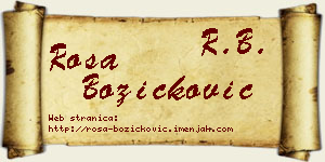 Rosa Božičković vizit kartica